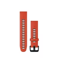   Uhrenarmband Garmin 20 mm rot/graphit Silikon (QuickFit) für Smartwatch