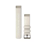   Uhrenarmband Garmin 20 mm cremefarbenes Nylon mit goldfarbener Dornschließe (QuickFit) für Smartwatch