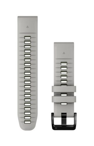 Garmin 22 mm grau/moosgrünes Silikonarmband (QuickFit) für Smartwatch