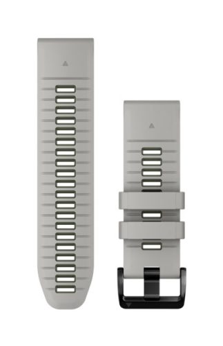 Uhrenarmband Garmin 26 mm grau/moosgrün Silikon (QuickFit) für Smartwatch