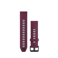  Uhrenarmband Garmin 20 mm bordeaux/graphitfarbenes Silikon (QuickFit) für Smartwatch