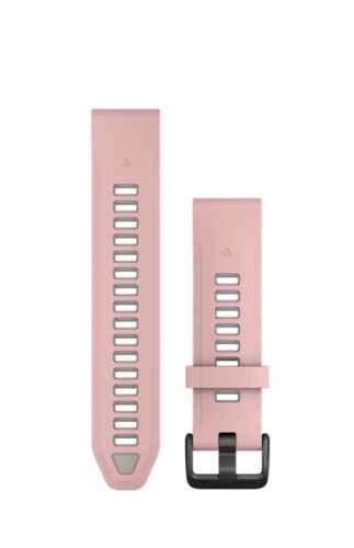 Uhrenarmband Garmin 20 mm rosa/grau Silikon (QuickFit) für Smartwatch