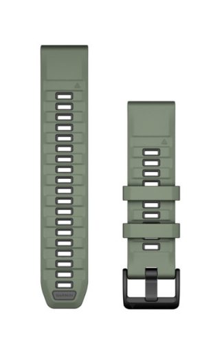 Armband Garmin 22 mm oliv/grau Silikon (QuickFit) für Smartwatch