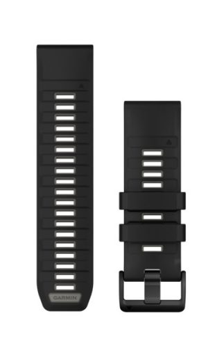 Armband Garmin 26 mm schwarz/graues Silikon (QuickFit) für Smartwatch