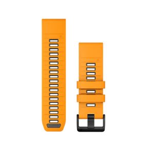   Armband Garmin 26 mm orange/graphitfarbenes Silikon (QuickFit) für Smartwatch