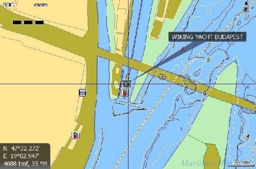 Donau, Theiß, Ungarn. Digitale Karte der Slowakei Lowrance