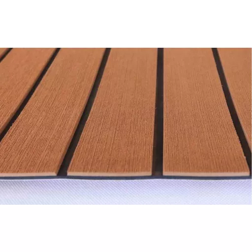 Bootsbodenbelag Teak-Schwarz 240x90x0,6 cm