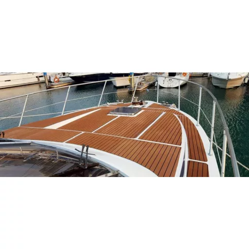 Bootsbodenbelag Teak-Schwarz 240x90x0,6 cm