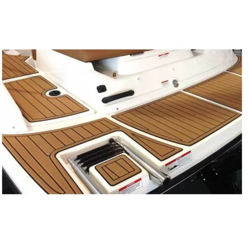 Bootsbodenbelag Teak-Schwarz 240x90x0,6 cm