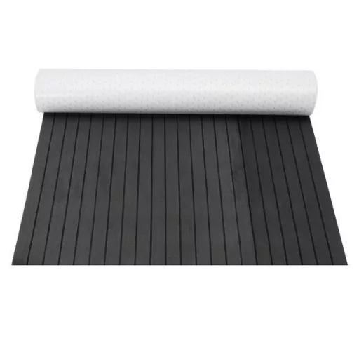 Bootsbodenbelag dunkelgrau-schwarz 240x90x0,6 cm