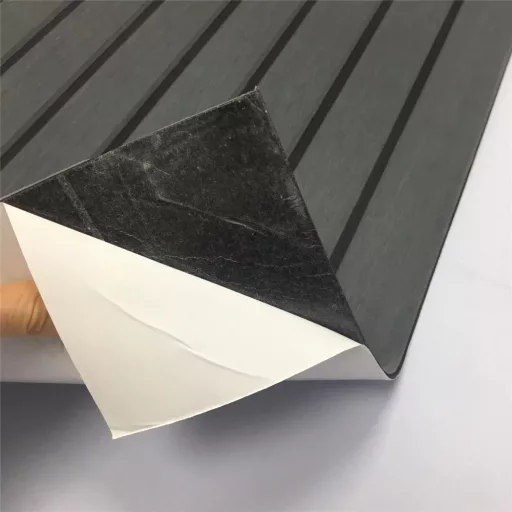 Bootsbodenbelag dunkelgrau-schwarz 240x90x0,6 cm