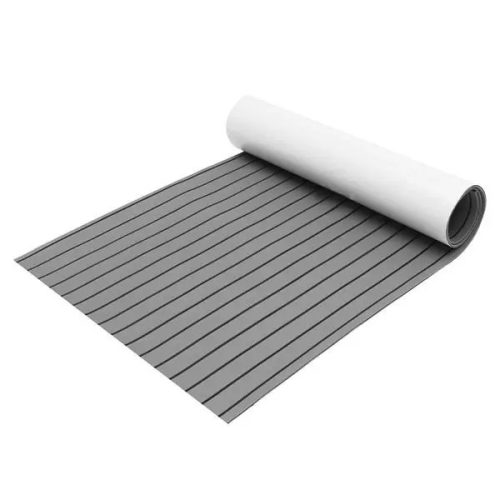 Bootsbodenbelag hellgrau-schwarz 240x90x0,6 cm