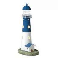 Lichtmast mit Beleuchtung blau und weiß