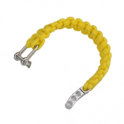 Verstellbares geflochtenes gelbes-Armband mit Schäkel
