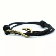   Armband CASTENA handgefertigt schwarz antik Effekt Haken mit Verschluss TRX