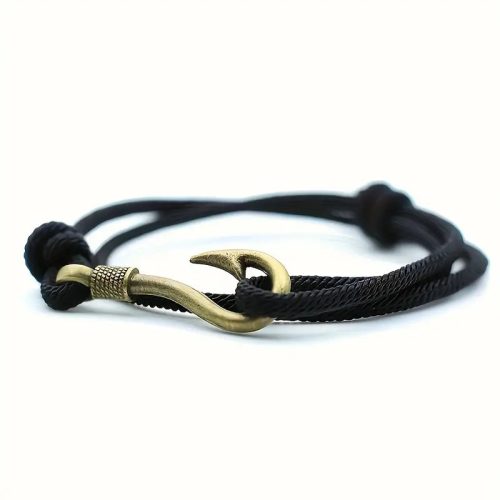 Armband CASTENA handgefertigt schwarz antik Effekt Haken mit Verschluss TRX