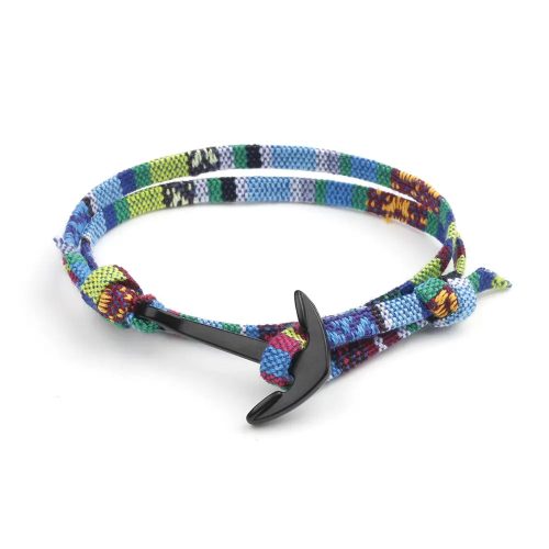 Armband CASTENA handgefertigt mehrere Muster (Muster 1) Silber Anker mit Verschluss TRX