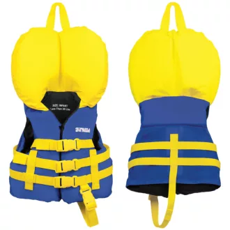 Kinderschwimmweste Airhead mit blau-gelbem Kragen 0-13 kg