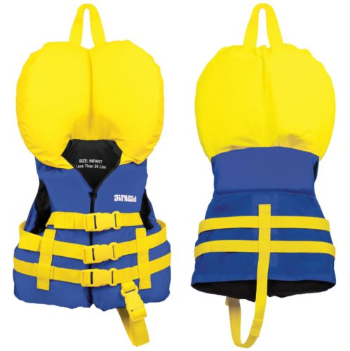Kinderschwimmweste Airhead mit blau-gelbem Kragen 0-13 kg