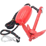 Ankerset 0,7 kg rot, mit Boje und Seil