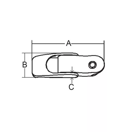 Schloss mit Federbolzen und Schlüssel inox EVA