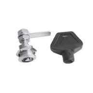 Schloss vernickelter Messing mit Schlüssel EVA