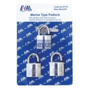 Vorhängeschloss-Set wasserdicht 3-teilig