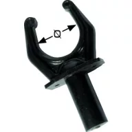 Rudergabel mit Sohle aus schwarzem Kunststoff 52 mm