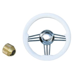 Lenker 3x3 Speichen edelsthal weiß 35,5 cm