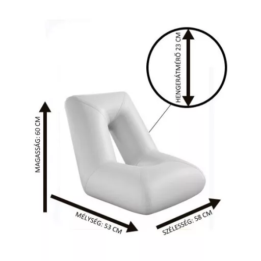 Hummingbird aufblasbarer Sitz grau