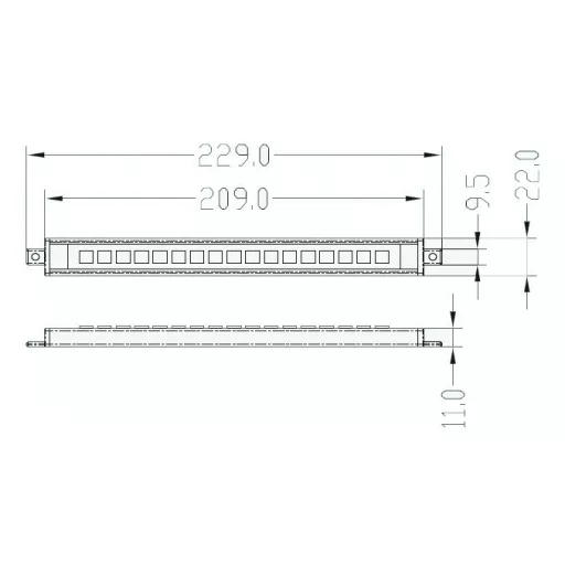 LED-Streifen mit 17 LEDs 209 mm EVA