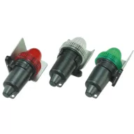   LED Rundleuchte, weiß und Seitenlicht grün-rot Batteriesatz 