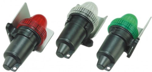 LED Rundleuchte, weiß und Seitenlicht grün-rot Batteriesatz 