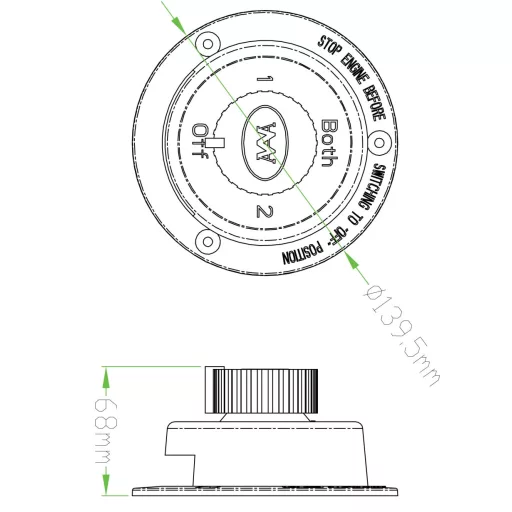 Batterie schalter 4 Stufen