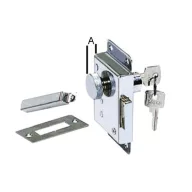 Türschloss verchromt Messing links EVA