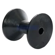 Anhängerstützrolle schwarz quadratisch 110x100 mm