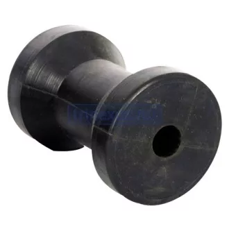 Anhängerstützrolle schwarz quadratisch 120x80 mm