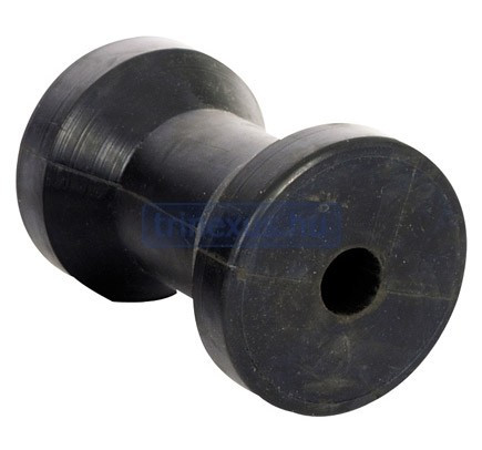 Anhängerstützrolle schwarz quadratisch 120x80 mm