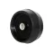 Anhängerseitenrolle schwarz 105x50 mm