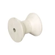 Anhänger-Stützrolle, weiß, quadratisch, 78 x 75 mm,