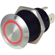 Drucktastenschalter ON-OFF 12V LED rot EVA