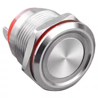 Drucktastenschalter MOM-OFF 12V LED rot EVA