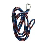 Anlegeleine mit Schlaufe und Stahlkarabiner 2,1 m grün 