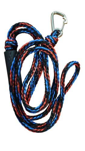 Anlegeleine mit Schlaufe und Stahlkarabiner 4,2 m grün 