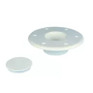 Tischbefestigungssockel aus weißem Kunststoff 10 mm