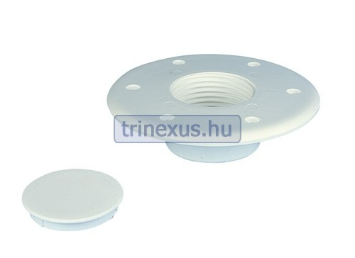 Tischbefestigungssockel aus weißem Kunststoff 10 mm
