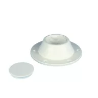 Tischbefestigungssockel aus weißem Kunststoff 55 mm