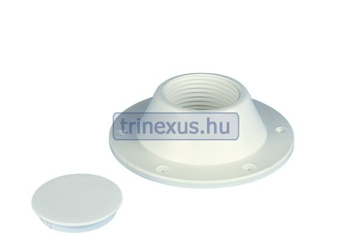 Tischbefestigungssockel aus weißem Kunststoff 55 mm