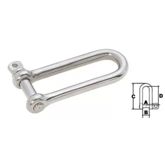 LANGE „D“-Steigbügel aus Edelstahl AISI 316