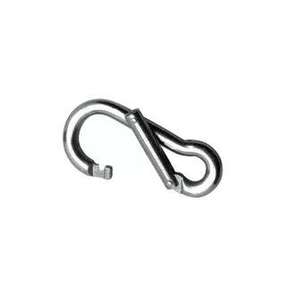 Karabiner mit asymmetrischer Öffnung, Edelstahl 8 mm